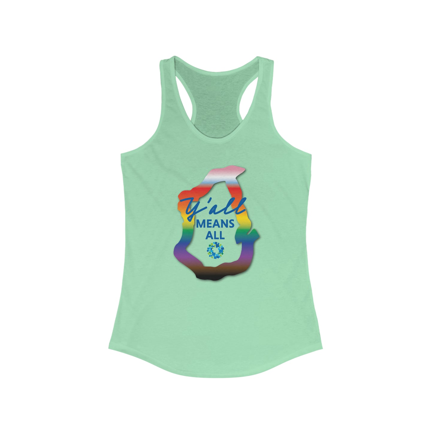 Y'all Means All Women's Racerback Tank