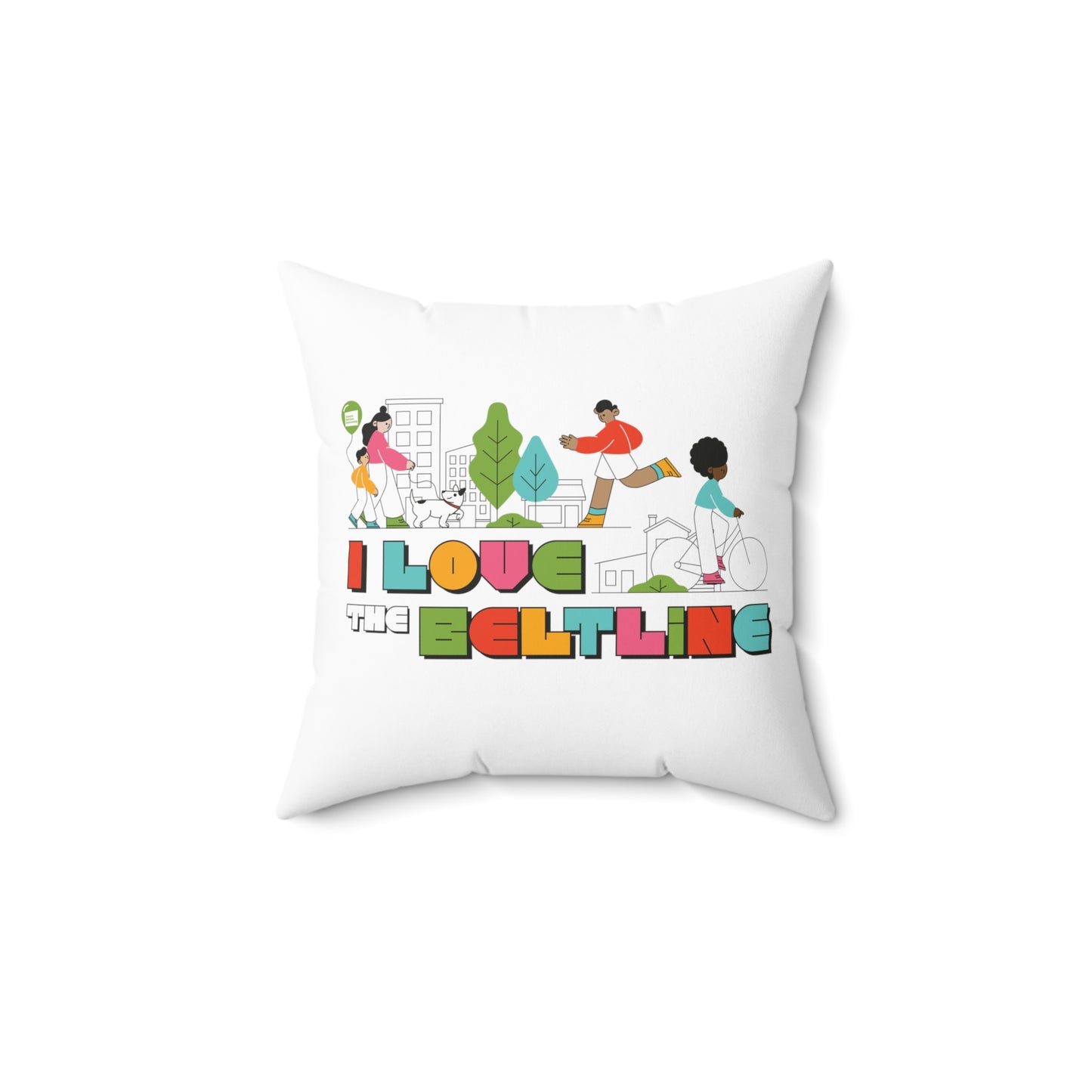 I Love the BeltLine Square Pillow