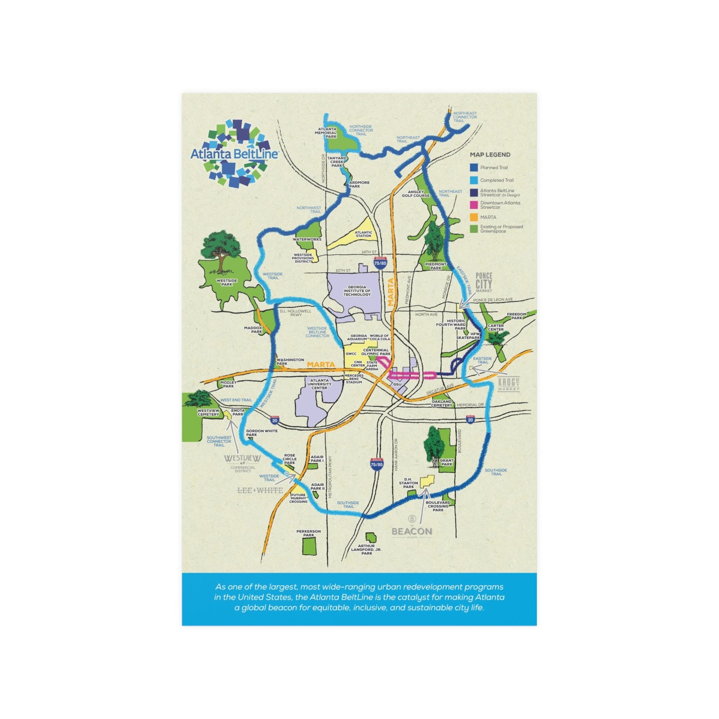 Atlanta BeltLine Illustration Map