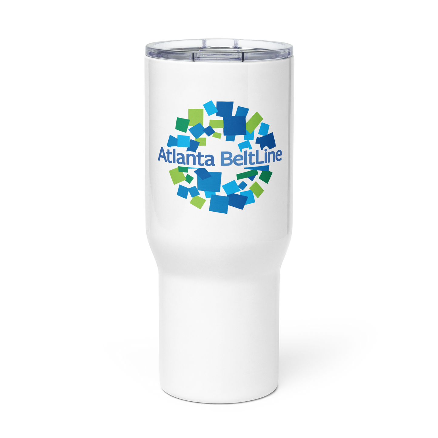 Beltline travel mug with a handle