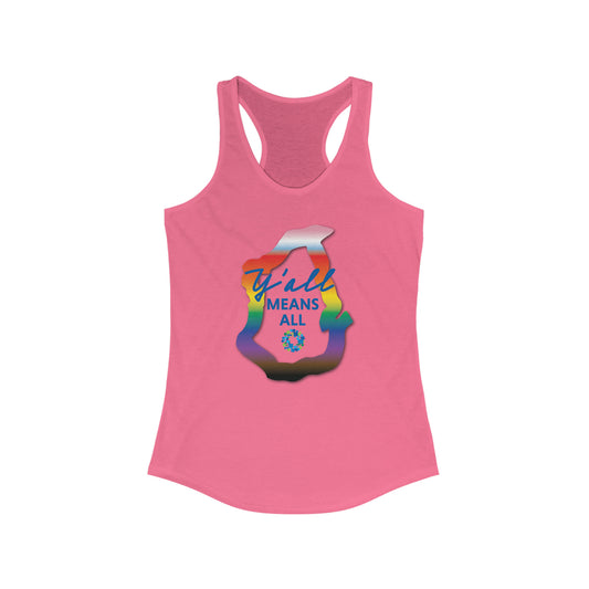 Y'all Means All Women's Racerback Tank