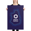Beltline Neighborhood Poster - Navy - 24"x36"