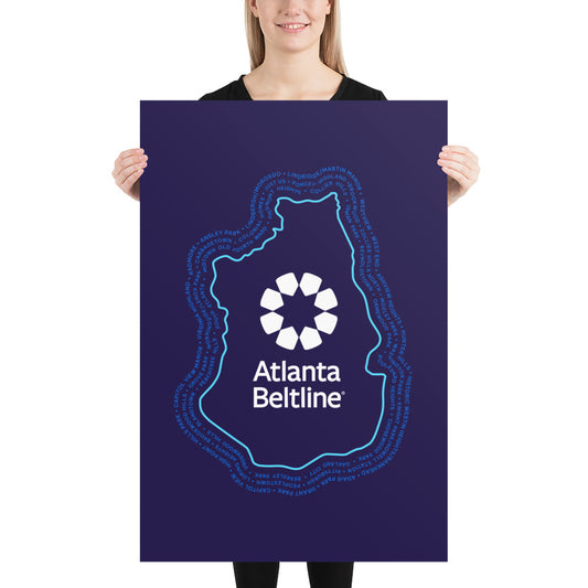 Beltline Neighborhood Poster - Navy - 24"x36"