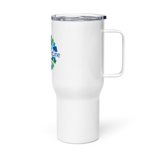 Beltline travel mug with a handle