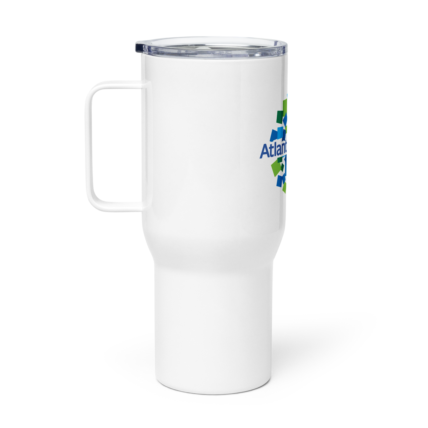 Beltline travel mug with a handle