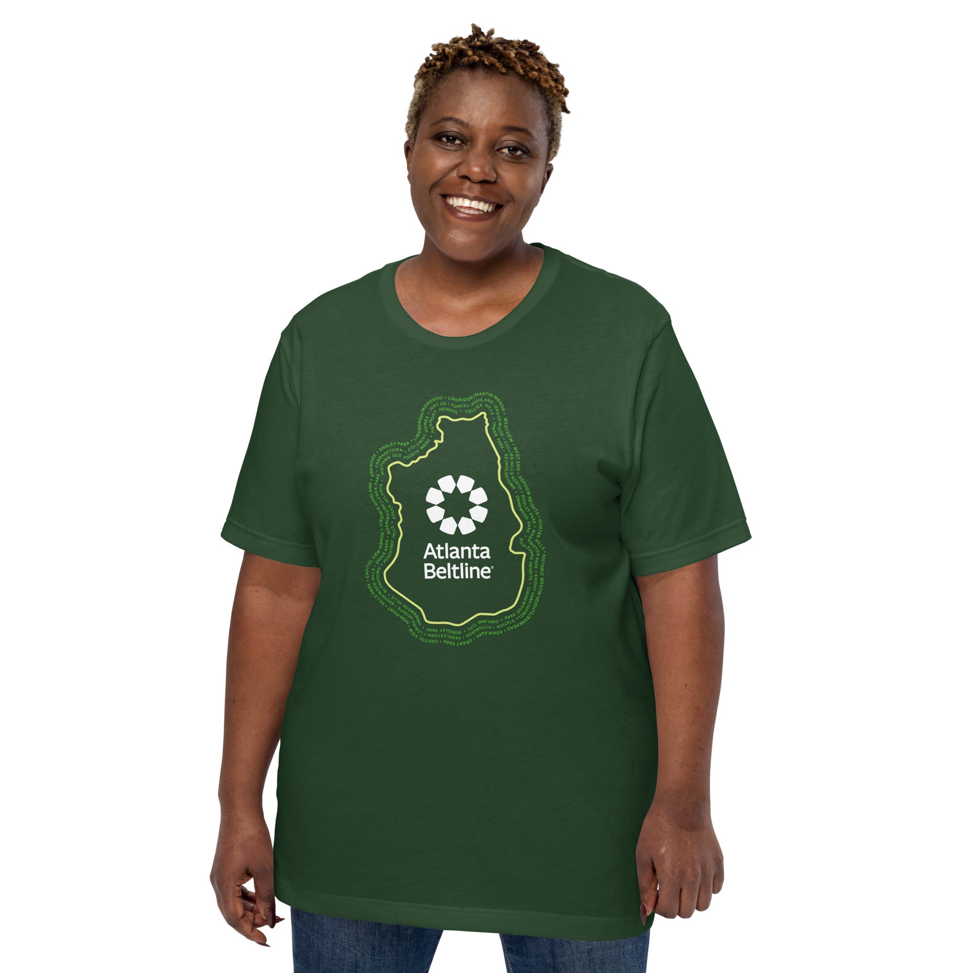 Beltline Neighborhood Unisex S/S Tee - Forest Green