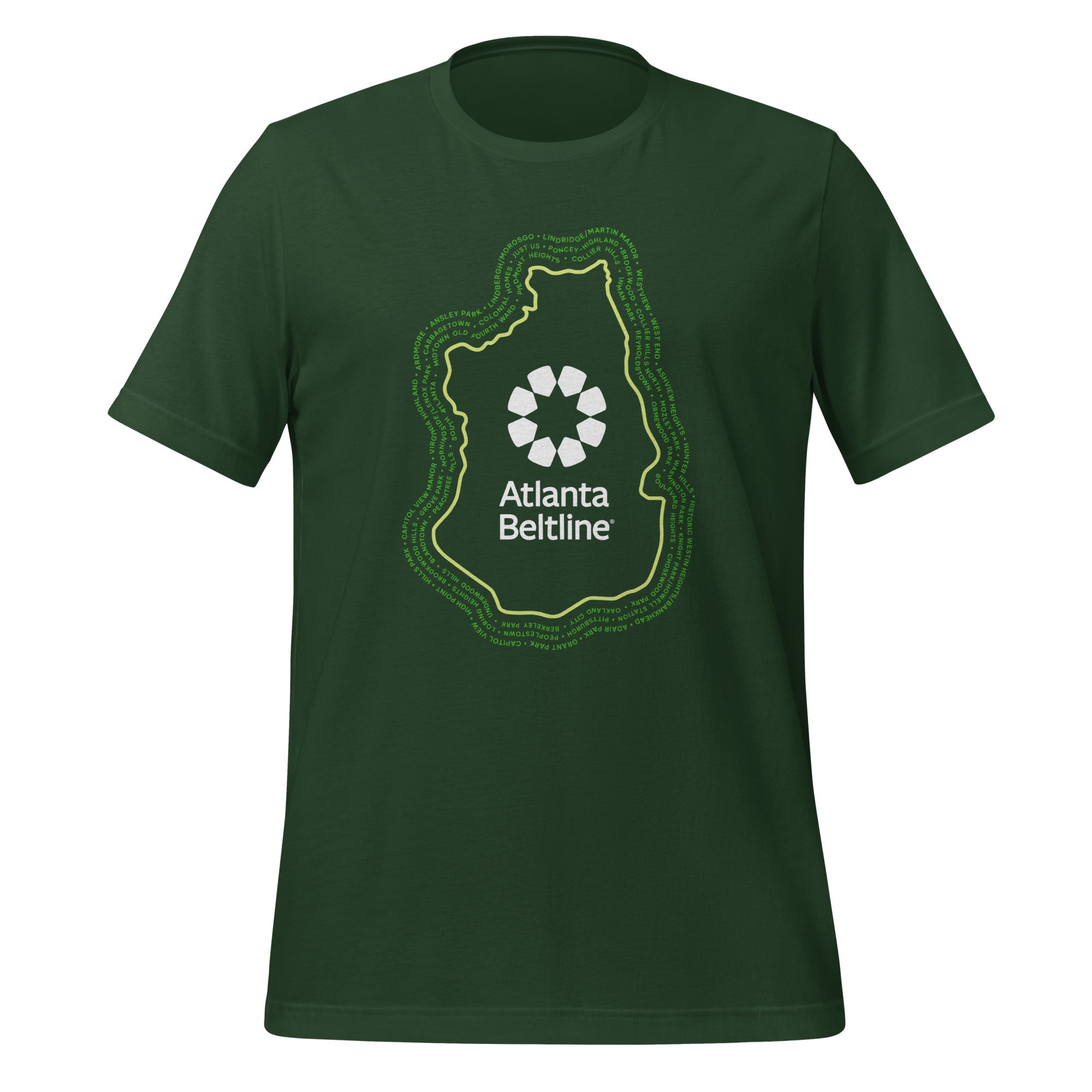 Beltline Neighborhood Unisex S/S Tee - Forest Green
